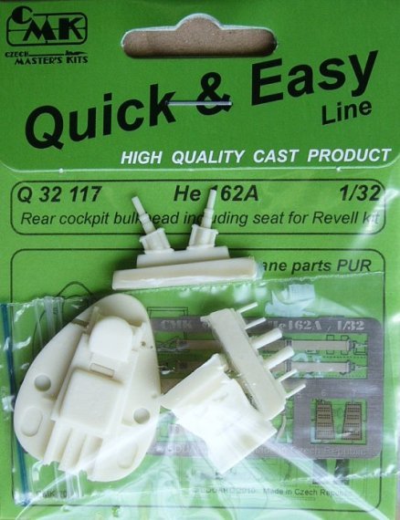 1/32 He 162A Rear cockpit bulkhead incl.seat (REV)