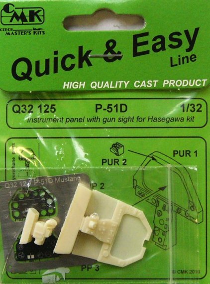 1/32 P-51D  Instrument panel w/ gun sight (HAS)