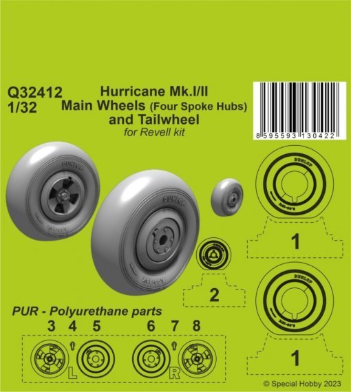 1/32 Hurricane Mk.I/II Main Wheels & Tailwheel