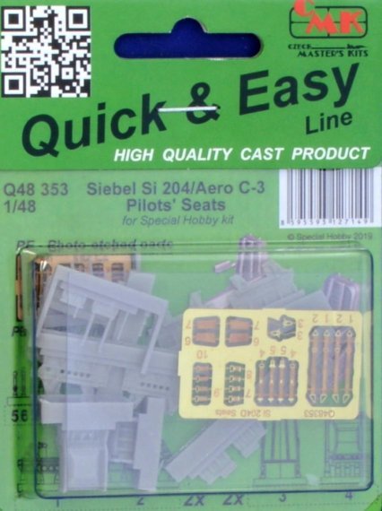 1/48 Siebel Si-204/Aero C-3 Pilots Seats