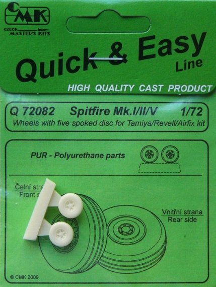 1/72 Spifire Mk.I/II/V wheels set (TAM/REV/AIRF)