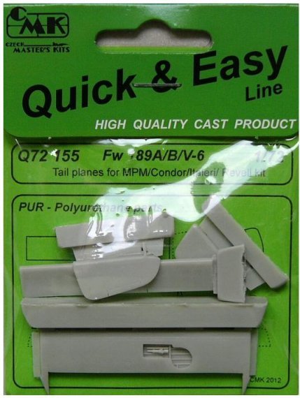 1/72 Fw 189A/B/V-6 Tail planes (MPM/ITA/REV)