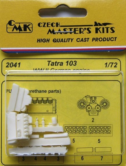 1/72 Tatra 103 German WWII engine