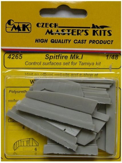 1/48 Spitfire Mk.I  Control surfaces set (TAM)