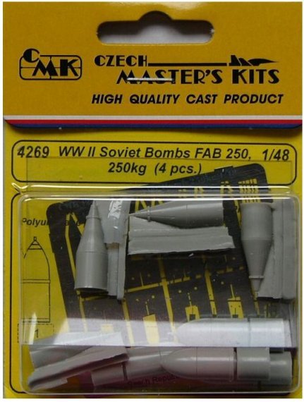 1/48 Soviet WWII Bombs FAB 250kg (4 pcs.)