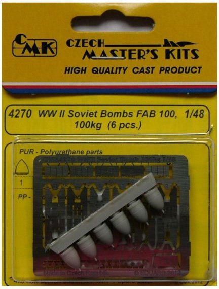 1/48 Soviet WWII Bombs FAB 100kg (6 pcs.)