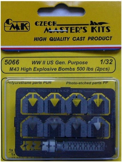 1/32 US Gen.Purpose M43 HE Bombs 500 lbs (2 pcs.)