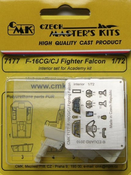 1/72 F-16 CG/CJ Fighter Falcon  Interior (ACAD)