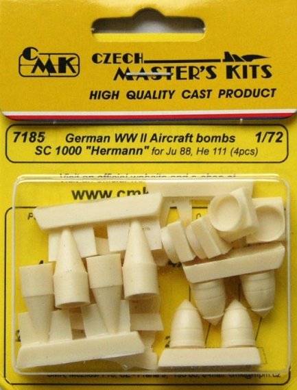 1/72 German WWII Aircraft bombs SC 1000 (4 pcs.)