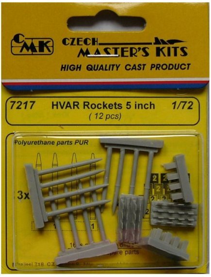 1/72 HVAR Rockets 5 inch (12 pcs.)