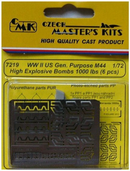 1/72 US Gen. Purpose M44 HE Bombs 1000lb (6 pcs)