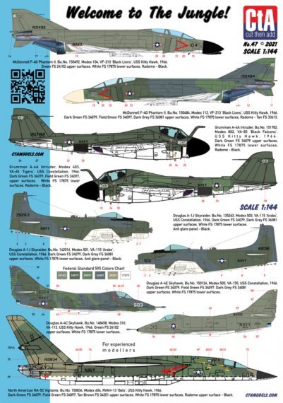 1/144 Welcome to the Jungle! Usn Aircraft in Green SEA