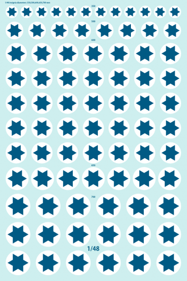 1/48 Heyl HaAvir Israeli National Insignia Roundels