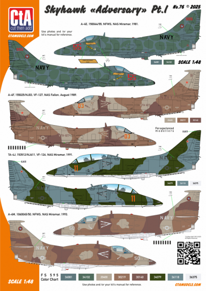 1/48 Douglas Skyhawk Adversary Pt.I VF-126, VF-127, NFWS2