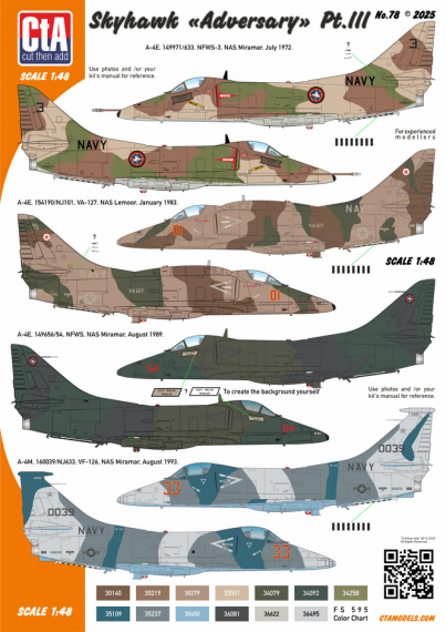 1/48 Douglas Skyhawk Adversary Pt.III VF-126, VF-127, NFWS2