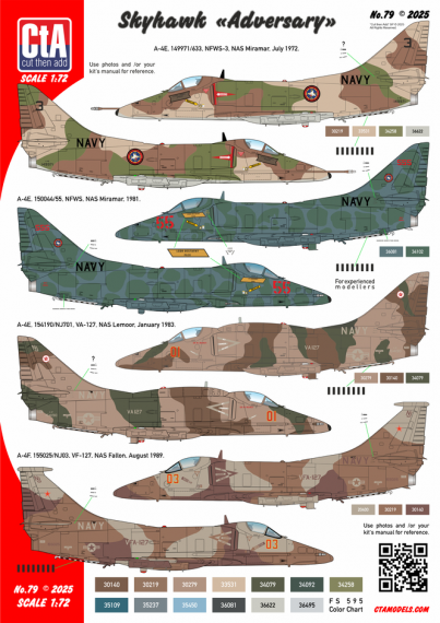 1/72 Douglas Skyhawk Adversary VF-1262, VF-1272, NFWS4
