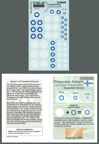 Echelon FD Finnish Army Cockade Standards 1/35