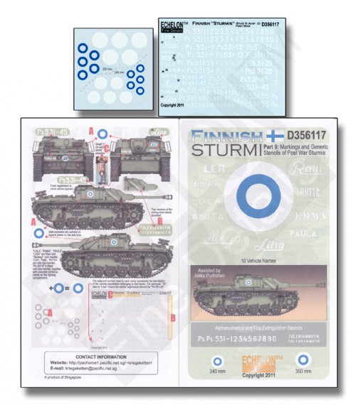 Echelon FD D�cals Finnish Sturmi Marquages Apr�s-Guerre 1/35