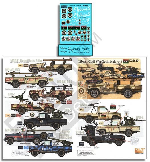 1/35 decals Libyan Civil War Technicals Part 2
