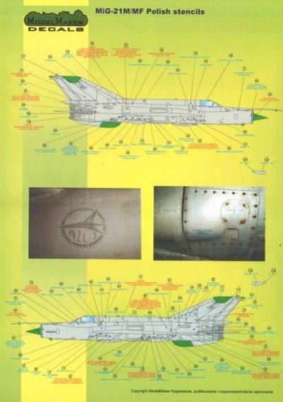 1/48 MiG-21 Polish stencils