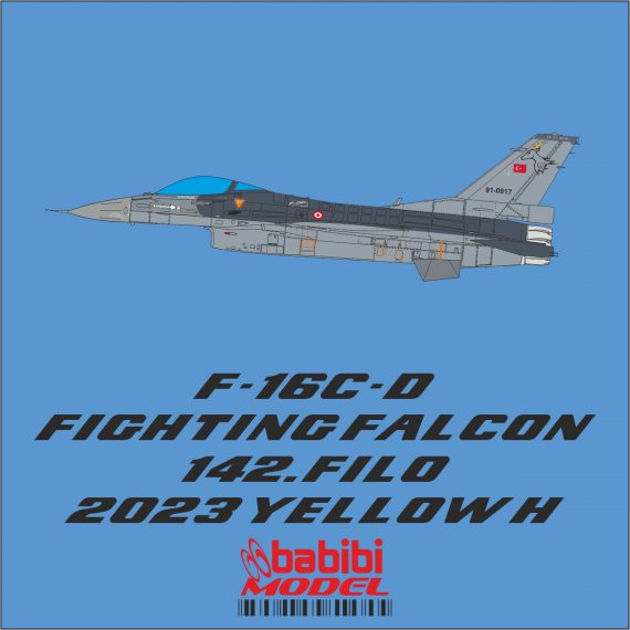 1/72 F-16C/F-16D Falcon 142 sq 2023 New Tail Yellow Horn