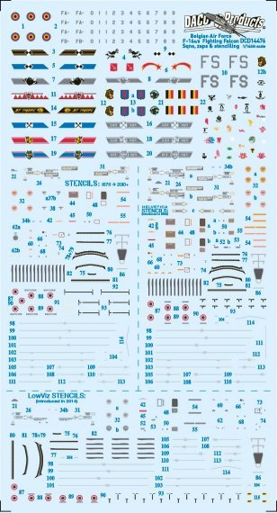 1/144 Belgian Air Force F-16A/B Mlu Fighting Falcon