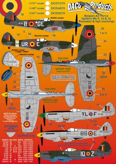 1/48 Supermarine Spitfire Belgian Air Force