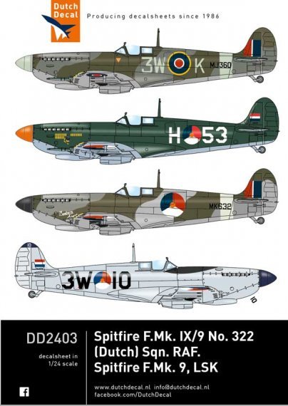 1/24 Supermarine Spitfire F Mk.IX/9/16 Raf and Lsk