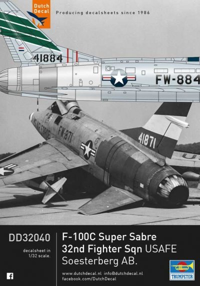 1/32 North-American F-100C Super Sabre 32nd Fts Usafe