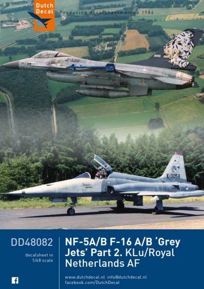 1/48 NF-5/F-16 KLu. Grey badges and 50 Years 315 Sqn
