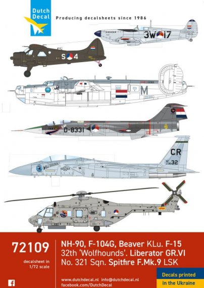 Dutch Decal Aircraft Decals 1/72 Assorted