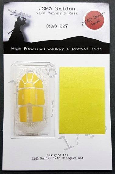1/48 Mitsubishi J2M3 Vacform Canopy & Mask