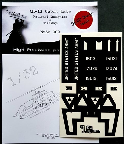 1/32 Bell AH-1G Cobra Late National Insignia paint masks