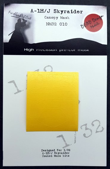 1/32 Douglas A-1H/J Skyraider canopy paint mask