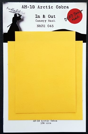 1/32 Bell AH-1G Arctic Cobra canopy frame paint mask double side