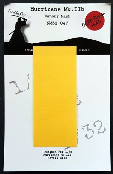 1/32 Hawker Hurricane Mk.IIb canopy frame paint mask for Revell