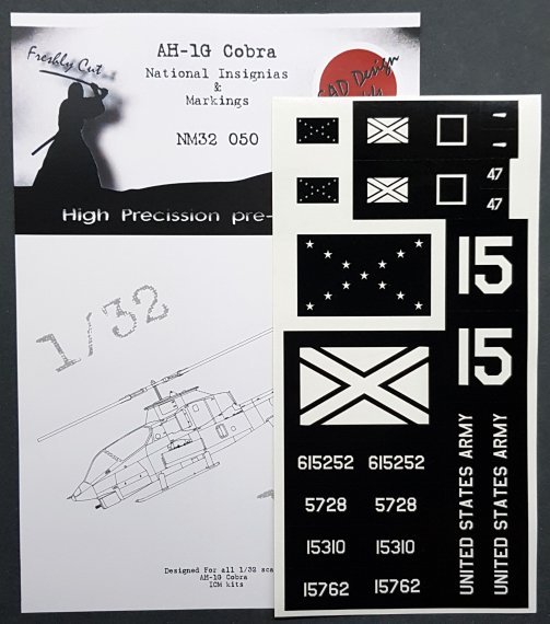1/32 Bell AH-1G Cobra national insignia paint masks