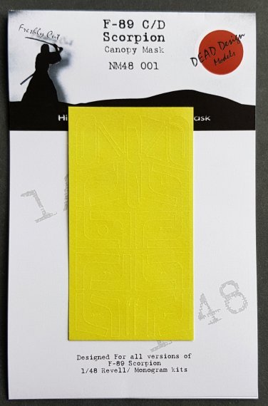 1/48 Northrop F-89D/J Scorpion canopy paint mask