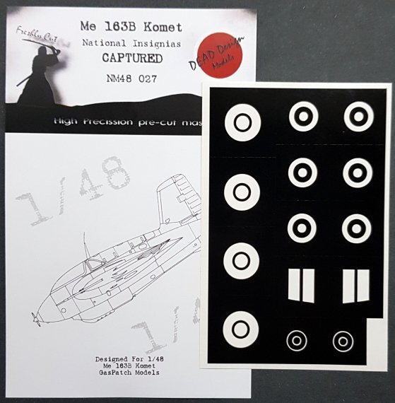 1/48 Messerchmitt Me-163B Komet national insignia paint masks