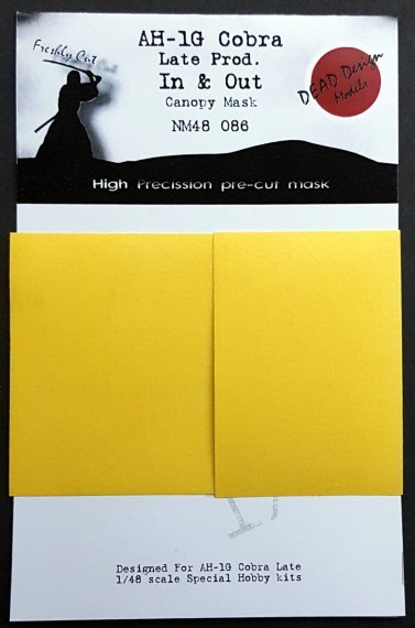 1/48 Bell AH-1G Cobra interior and exterior canopy masks
