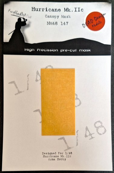 1/48 Hawker Hurricane Mk.IIc canopy masks for Arma Hobby