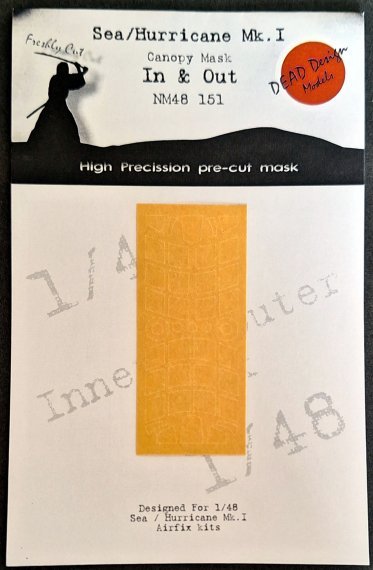 1/48 Hawker Hurricane Mk.I canopy frame doule sided mask