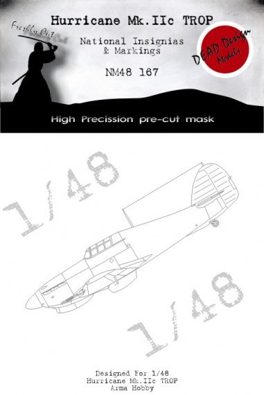 1/48 Hurricane Mk.IIC Trop National Insignia mask for Arma Hobby