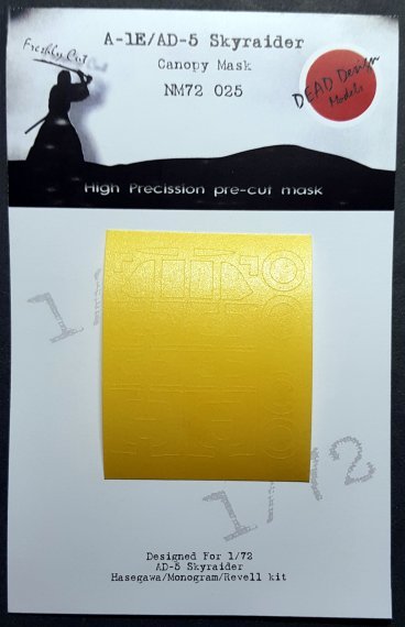 1/72 Douglas A-1E/AD-5 Skyraider paint mask