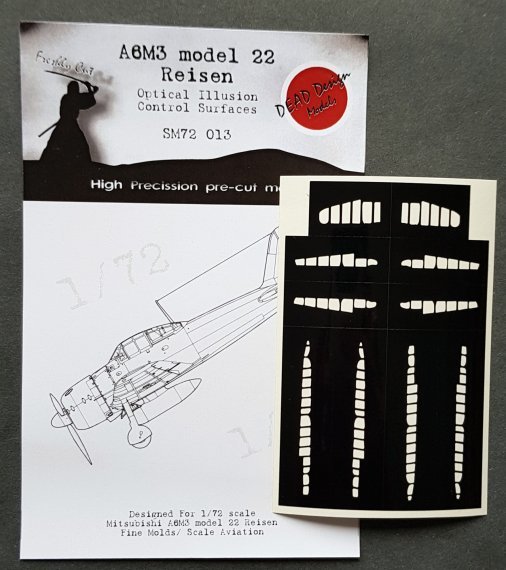 1/72 Mitsubishi A6M3 m.22 Reisen Control Surfaces