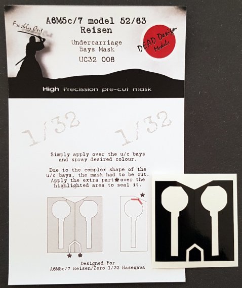 1/32 Mitsubishi A6M5/A6M7 Reisen undercarriage bay paint masks