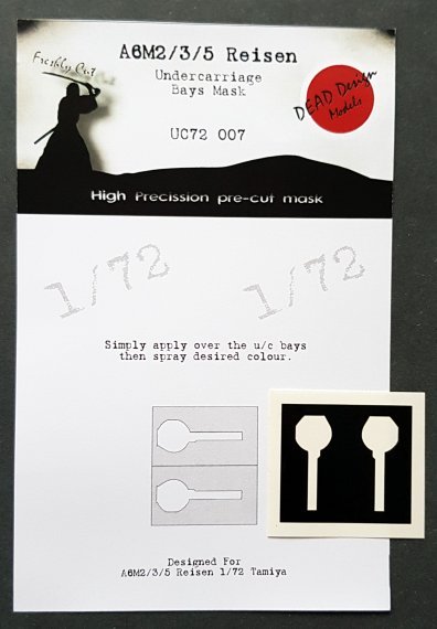 1/72 Mitsubishi A6M2/3/5 Zero undercarriage bay paint masks