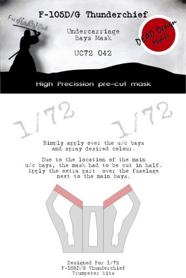 1/72 F-105 Thunderchief Undercarriage Bay Masks for Trumpeter