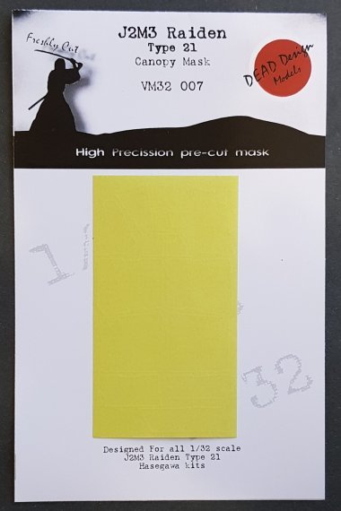 1/32 Mitsubishi J2M3 Raiden exterior canopy frame paint mask