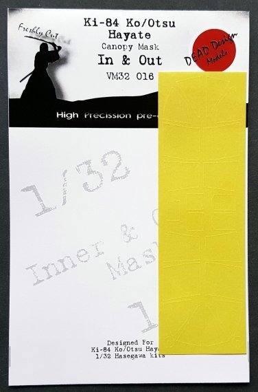 1/32 Nakajima Ki-84 Hayate canopy frame paint masks